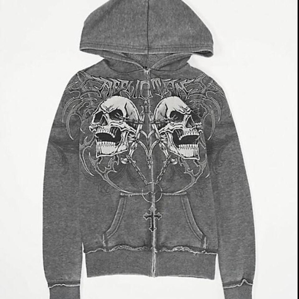 Affliction Skull Zip-Up